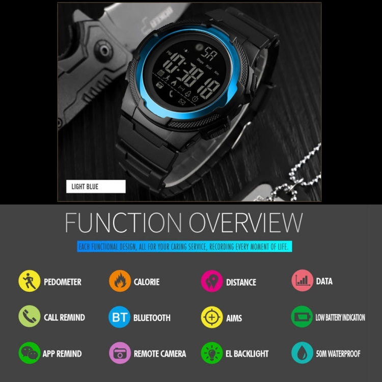SKMEI 1440 Multifunction Waterproof Sports Smart Watch, Support Bluetooth / Motion Monitoring / Call Reminder(Sky Blue) - Sport Watches by SKMEI | Online Shopping UK | buy2fix