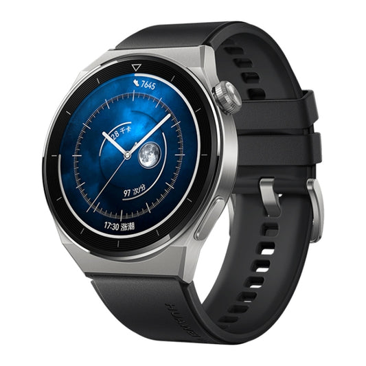 HUAWEI WATCH GT 3 Pro Titanium Smart Watch 46mm Rubber Wristband, 1.43 inch AMOLED Screen, Support ECG / GPS / 14-days Battery Life(Black) - Wearable Devices by Huawei | Online Shopping UK | buy2fix