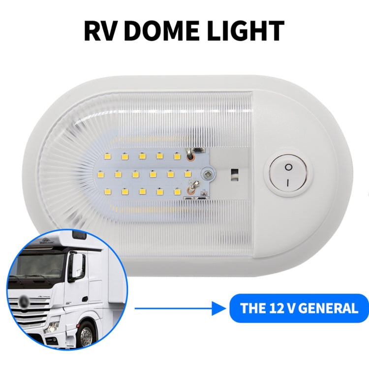 D4348 10-24V 3-3.5W 4000-4500K 280LM RV Yacht 24 PCS LED Lamps Dome Light Ceiling Lamp, with Independent Switch Control - Marine Accessories & Parts by buy2fix | Online Shopping UK | buy2fix