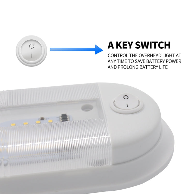 D4348 10-24V 3-3.5W 4000-4500K 280LM RV Yacht 24 PCS LED Lamps Dome Light Ceiling Lamp, with Independent Switch Control - Marine Accessories & Parts by buy2fix | Online Shopping UK | buy2fix