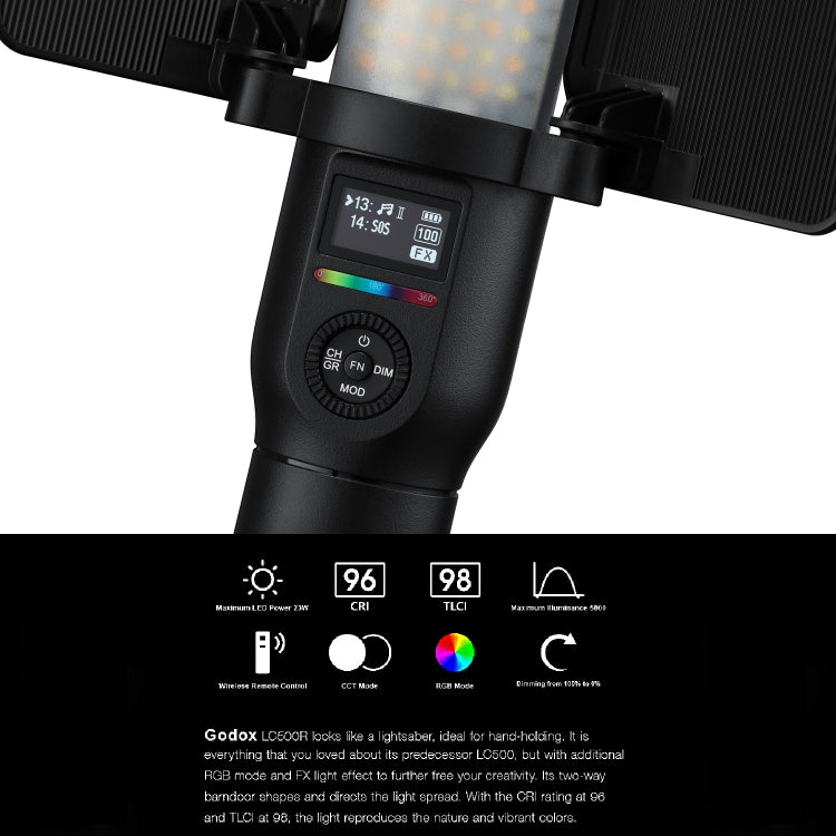 Godox LC500R RGB Full Color LED Light Stick Handheld Fill Light(AU Plug) -  by Godox | Online Shopping UK | buy2fix