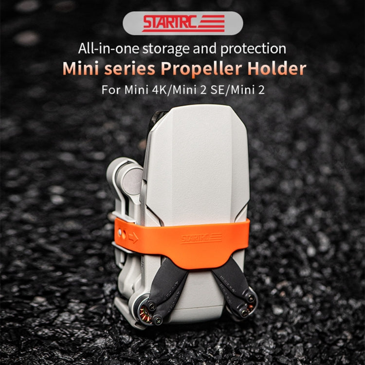 STARTRC Propellers Holder Guard Prop Blade Stabilizer for DJI Mini 4K / Mini 2 SE / Mini (Gray-orange) - Holder Series by STARTRC | Online Shopping UK | buy2fix