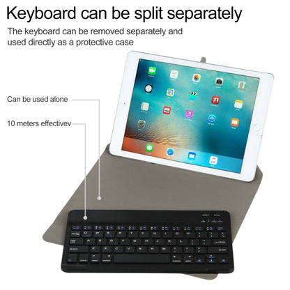 Universal Detachable Bluetooth Keyboard + Leather Tablet Case without Touchpad for iPad 9-10 inch, Specification:Black Keyboard(Pink) - Universal by buy2fix | Online Shopping UK | buy2fix