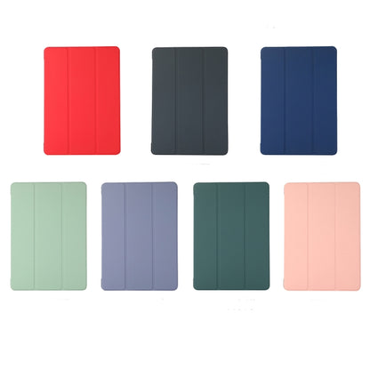 3-folding Skin Texture Horizontal Flip TPU + PU Leather Case with Holder For iPad Air 11 2024 / 2022 / 2020 10.9 (Green) - iPad Air (2022) / (2020) 10.9 Cases by buy2fix | Online Shopping UK | buy2fix