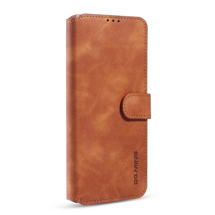 For samsung Galaxy A02s DG.MING Retro Oil Side Horizontal Flip Leather Case with Holder & Card Slots & Wallet(Brown) - Galaxy Phone Cases by DG.MING | Online Shopping UK | buy2fix