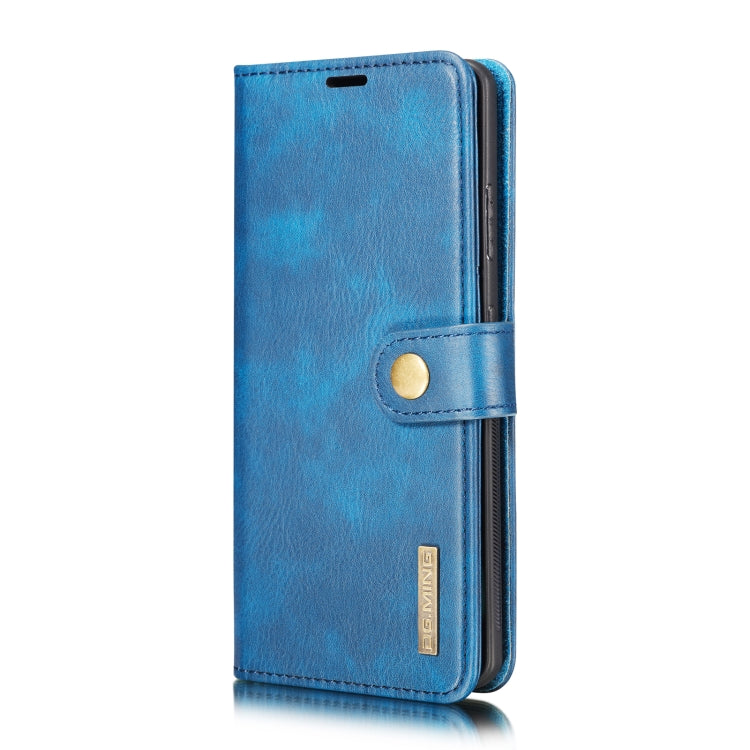 For Samsung Galaxy S21 Ultra 5G DG.MING Crazy Horse Texture Flip Detachable Magnetic Leather Case with Holder & Card Slots & Wallet(Blue) - Galaxy S21 Ultra 5G Cases by DG.MING | Online Shopping UK | buy2fix