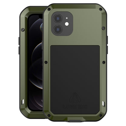 For iPhone 12 LOVE MEI Metal Shockproof Life Waterproof Dustproof Protective Case(Army Green) - iPhone 12 / 12 Pro Cases by LOVE MEI | Online Shopping UK | buy2fix