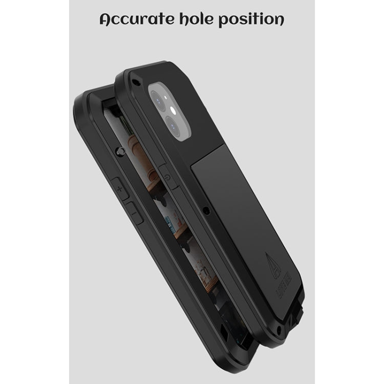 For iPhone 12 LOVE MEI Metal Shockproof Life Waterproof Dustproof Protective Case(Army Green) - iPhone 12 / 12 Pro Cases by LOVE MEI | Online Shopping UK | buy2fix