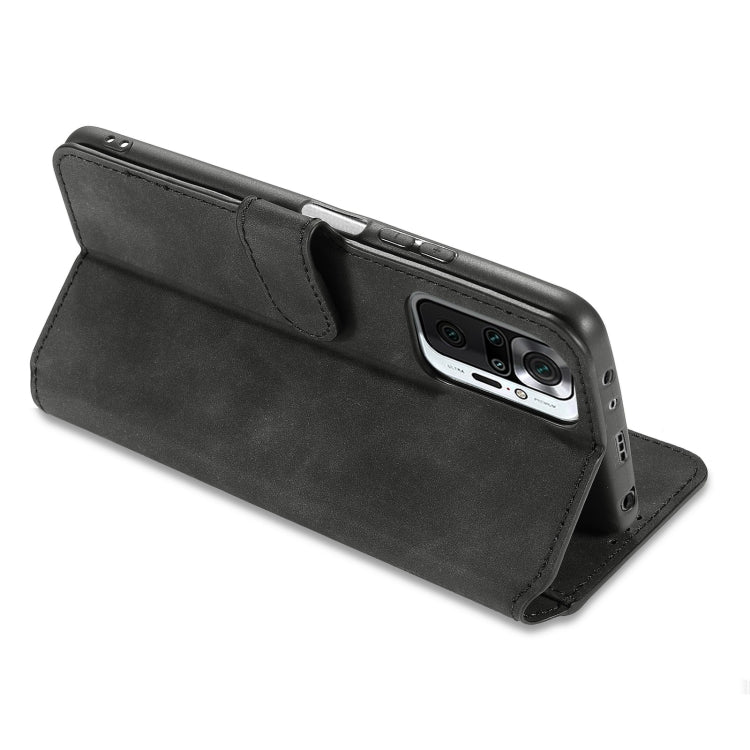 For Xiaomi Redmi Note 10 Pro DG.MING Retro Oil Side Horizontal Flip Leather Case with Holder & Card Slots & Wallet(Black) - Xiaomi Cases by DG.MING | Online Shopping UK | buy2fix