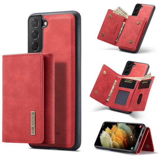 For Samsung Galaxy S21 DG.MING M1 Series 3-Fold Multi Card Wallet  Back Cover Shockproof Case with Holder Function(Red) - Galaxy Phone Cases by DG.MING | Online Shopping UK | buy2fix