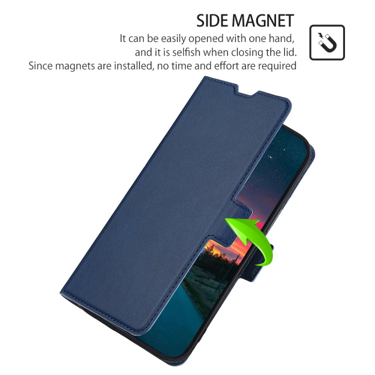 For Doogee X96 Pro Ultra-thin Voltage Side Buckle PU + TPU Horizontal Flip Leather Case with Holder & Card Slot(Blue) - More Brand by buy2fix | Online Shopping UK | buy2fix