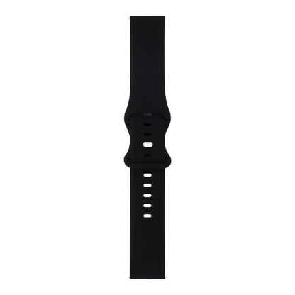 For Samsung Galaxy Watch Active / Active 2 40mm / Active 2 44mm 8-buckle Silicone Watch Band(Black) - Watch Bands by buy2fix | Online Shopping UK | buy2fix