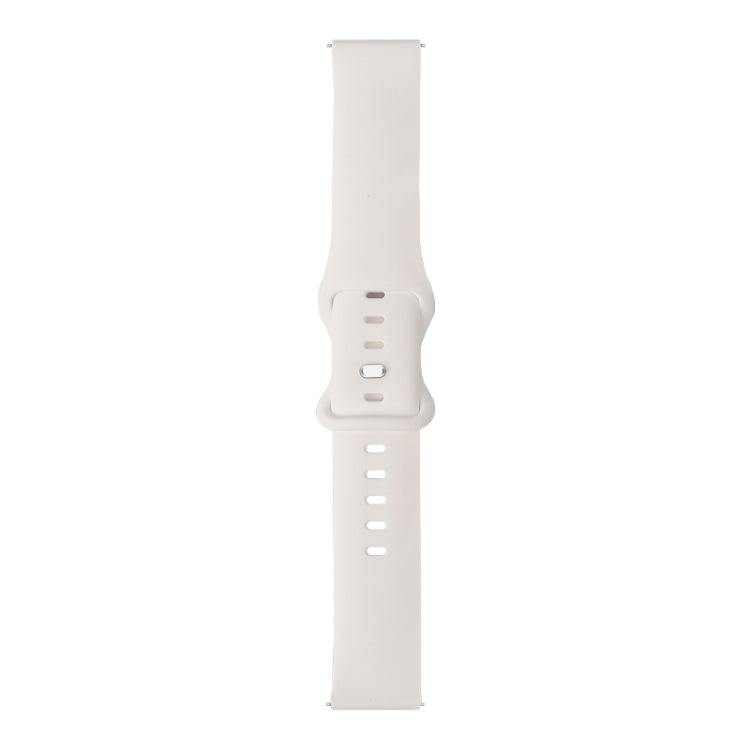 For Huawei Watch GT 2e 46mm 8-buckle Silicone Watch Band(White) - Watch Bands by buy2fix | Online Shopping UK | buy2fix