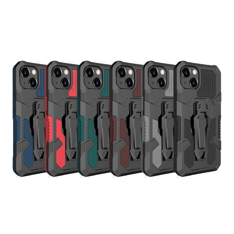 For iPhone 13 Machine Armor Warrior Shockproof PC + TPU Protective Case(Blue) - iPhone 13 Cases by buy2fix | Online Shopping UK | buy2fix