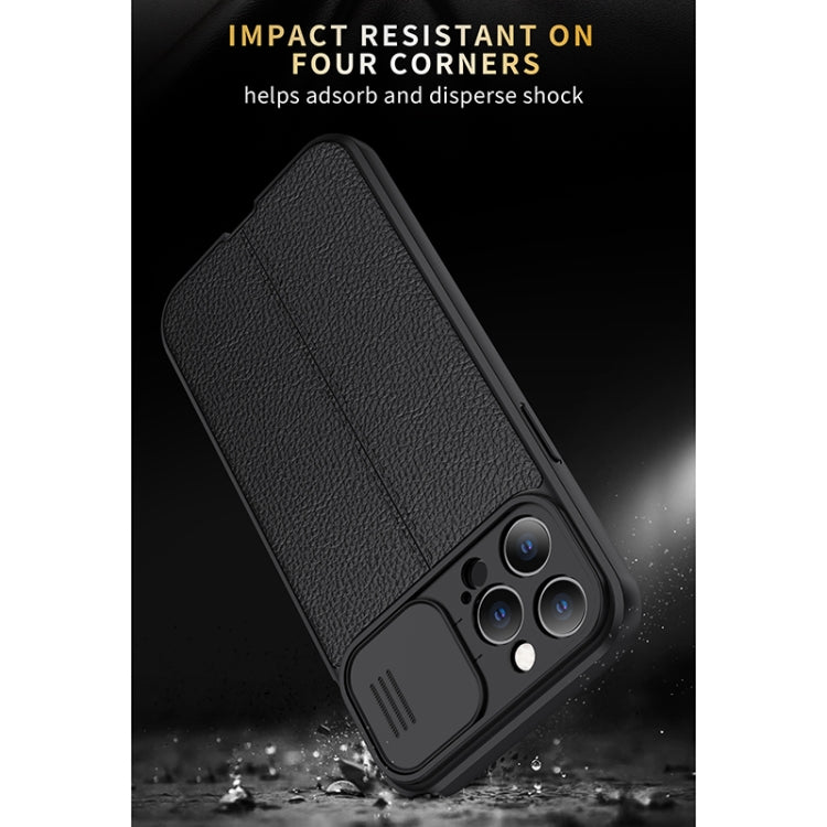 For iPhone 11 Pro Max Litchi Texture Sliding Camshield TPU Protective Case (Black) - iPhone 11 Pro Max Cases by buy2fix | Online Shopping UK | buy2fix