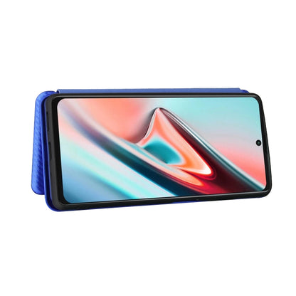 For Blackview A100 Carbon Fiber Texture Horizontal Flip TPU + PC + PU Leather Case with Card Slot(Blue) - More Brand by buy2fix | Online Shopping UK | buy2fix