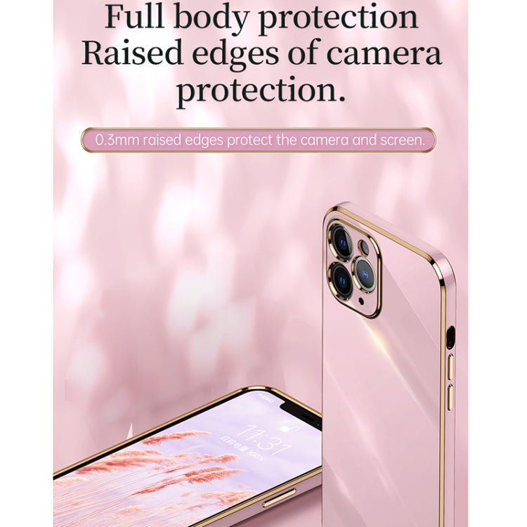 For iPhone 11 Pro XINLI Straight Edge 6D Electroplate TPU Phone Case (Cherry Purple) - iPhone 11 Pro Cases by XINLI | Online Shopping UK | buy2fix