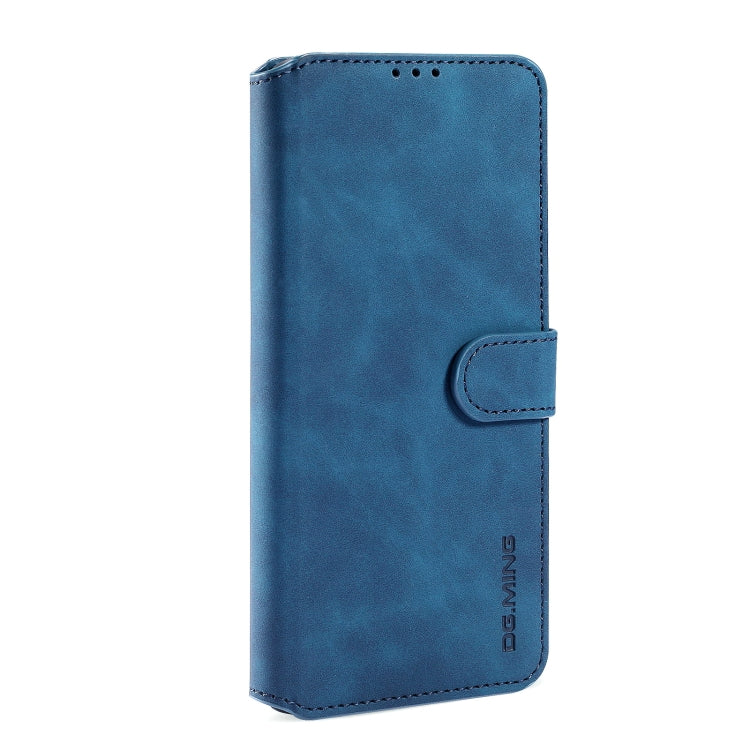 For Samsung Galaxy A22 4G DG.MING Retro Oil Side Horizontal Flip Leather Case with Holder & Card Slots & Wallet(Blue) - Galaxy Phone Cases by DG.MING | Online Shopping UK | buy2fix