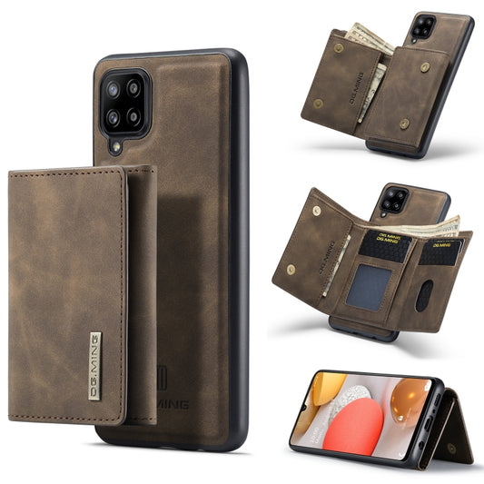 For Samsung Galaxy A42 5G DG.MING M1 Series 3-Fold Multi Card Wallet  Back Cover Shockproof Case with Holder Function(Coffee) - Galaxy Phone Cases by DG.MING | Online Shopping UK | buy2fix