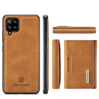 For Samsung Galaxy A42 5G DG.MING M2 Series 3-Fold Multi Card Bag Back Cover Shockproof Case with Wallet & Holder Function(Brown) - Galaxy Phone Cases by DG.MING | Online Shopping UK | buy2fix