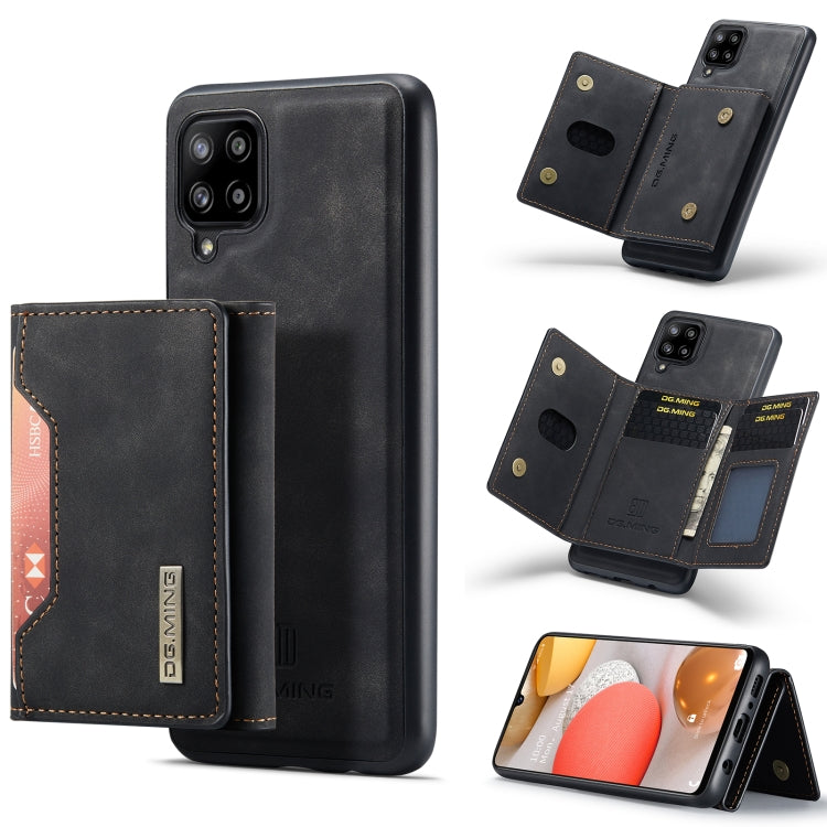 For Samsung Galaxy A42 5G DG.MING M2 Series 3-Fold Multi Card Bag Back Cover Shockproof Case with Wallet & Holder Function(Black) - Galaxy Phone Cases by DG.MING | Online Shopping UK | buy2fix