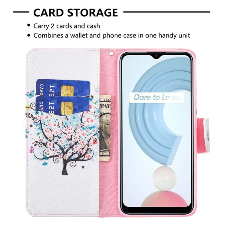 For OPPO Realme C21 / C20 Colored Drawing Pattern Horizontal Flip Leather Case with Holder & Card Slots & Wallet(Tree) - Realme Cases by buy2fix | Online Shopping UK | buy2fix