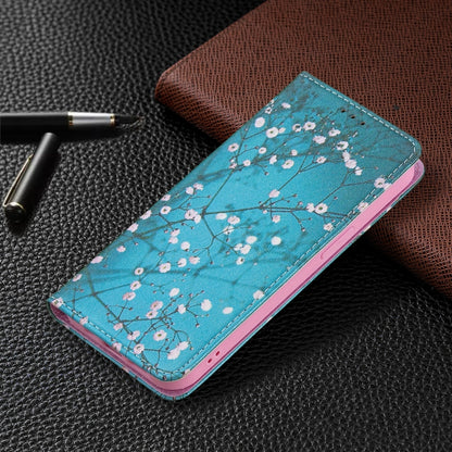 For iPhone 13 Pro Max Colored Drawing Pattern Invisible Magnetic Horizontal Flip PU Leather Case with Holder & Card Slots & Wallet (Plum Blossom) - iPhone 13 Pro Max Cases by buy2fix | Online Shopping UK | buy2fix