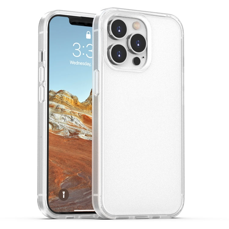 For iPhone 13 Pro Skin Feel Frosted PC + TPU Shockproof Case with Color Button (White) - iPhone 13 Pro Cases by buy2fix | Online Shopping UK | buy2fix