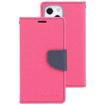 For iPhone 13 mini GOOSPERY FANCY DIARY Cross Pattern Horizontal Flip Leather Case with Holder & Card Slots & Wallet (Rose Red) - iPhone 13 mini Cases by GOOSPERY | Online Shopping UK | buy2fix