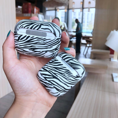 Anti-fall Wireless Earphone PC Protective Case For AirPods 1/2(Zebra Texture) - For AirPods 1/2 by buy2fix | Online Shopping UK | buy2fix