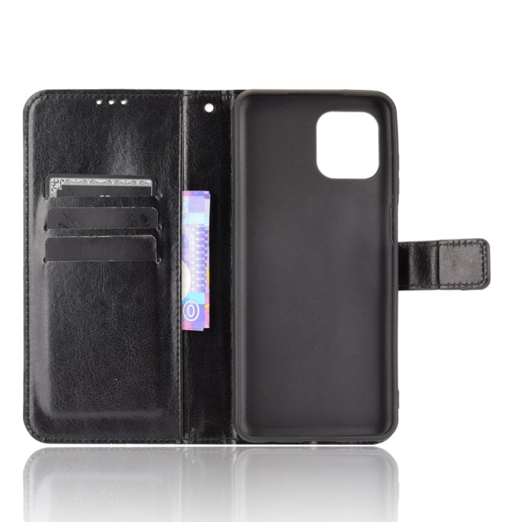 For Motorola Moto Edge 20 Lite Crazy Horse Texture Horizontal Flip Leather Case with Holder & Card Slots & Lanyard(Black) - Motorola Cases by buy2fix | Online Shopping UK | buy2fix