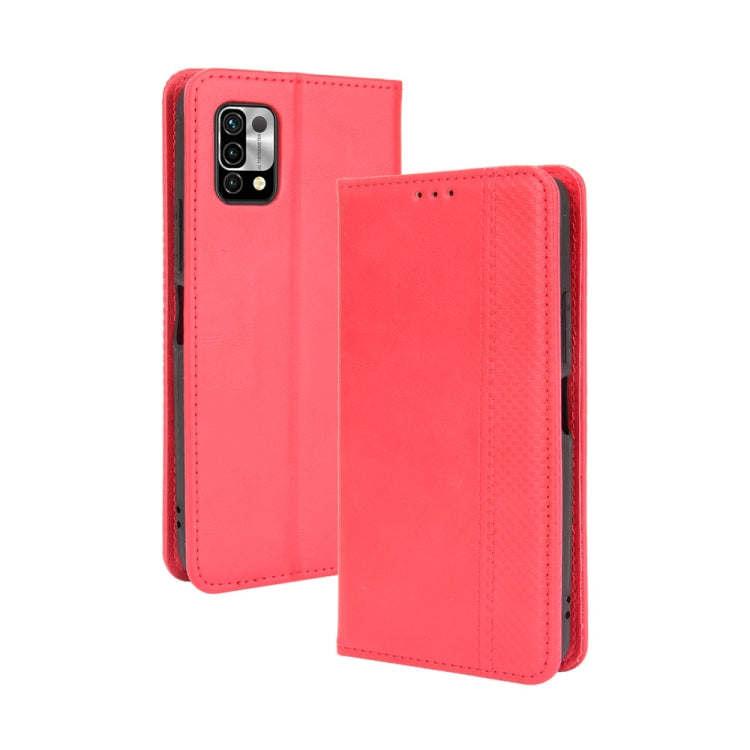 For Umidigi Power 5 Magnetic Buckle Retro Crazy Horse Texture Horizontal Flip Leather Case with Holder & Card Slots & Photo Frame(Red) - More Brand by buy2fix | Online Shopping UK | buy2fix