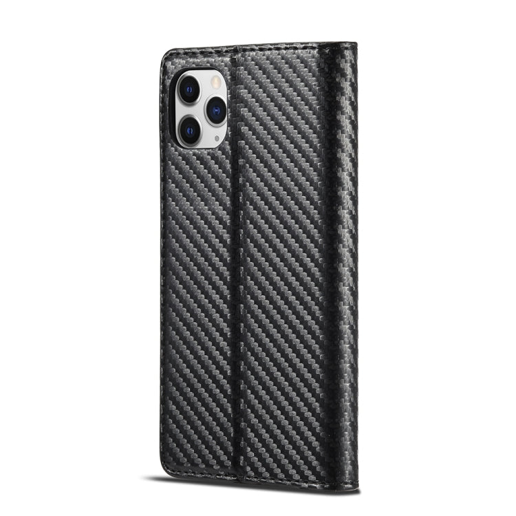 For iPhone 11 LC.IMEEKE Carbon Fiber PU + TPU Horizontal Flip Leather Case with Holder & Card Slot & Wallet (Vertical Black) - iPhone 11 Cases by LC.IMEEKE | Online Shopping UK | buy2fix