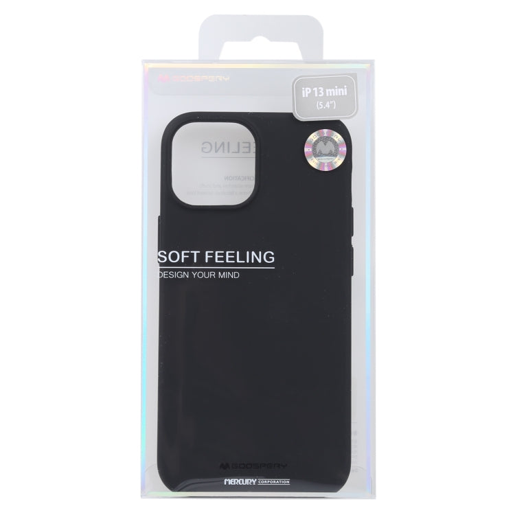 For iPhone 13 mini GOOSPERY SOFT FEELING Liquid TPU Shockproof Soft Case  (Black) - iPhone 13 mini Cases by GOOSPERY | Online Shopping UK | buy2fix