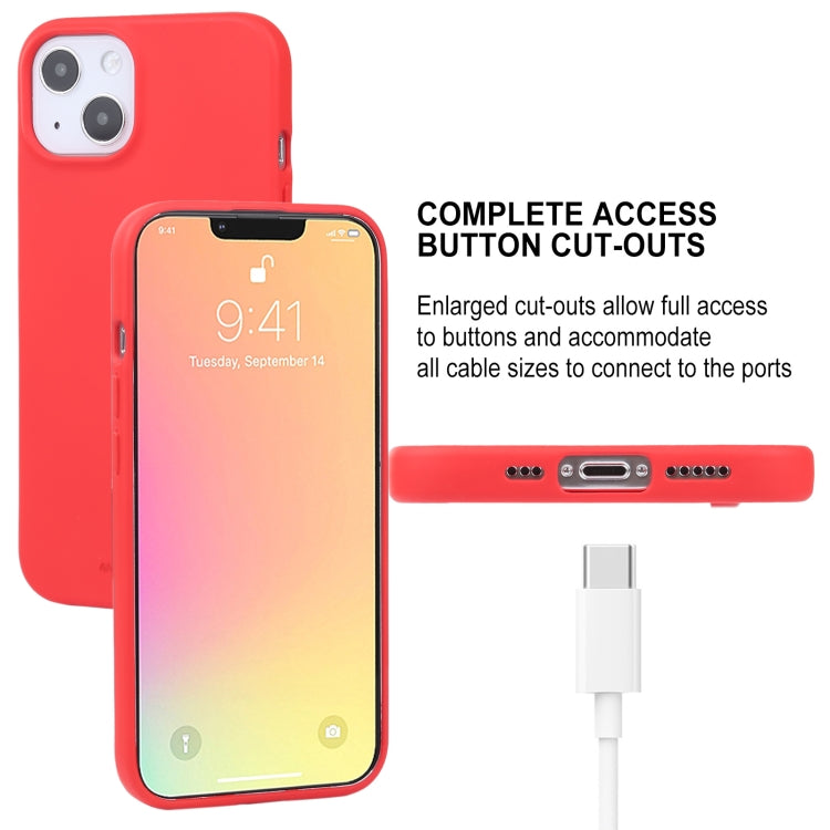 For iPhone 13 GOOSPERY SOFT FEELING Liquid TPU Shockproof Soft Case(Red) - iPhone 13 Cases by GOOSPERY | Online Shopping UK | buy2fix