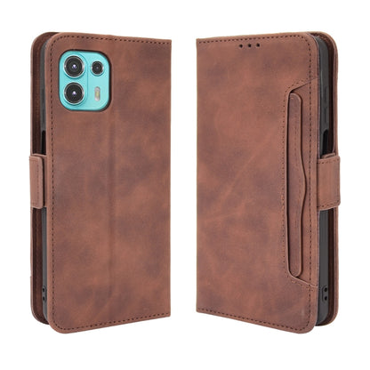 For Motorola Moto Edge 20 Lite Skin Feel Calf Pattern Horizontal Flip Leather Case with Holder & Card Slots & Photo Frame(Brown) - Motorola Cases by buy2fix | Online Shopping UK | buy2fix