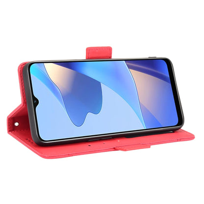 For OPPO A16 Skin Feel Calf Pattern Horizontal Flip Leather Case with Holder & Card Slots & Photo Frame(Red) - OPPO Cases by buy2fix | Online Shopping UK | buy2fix