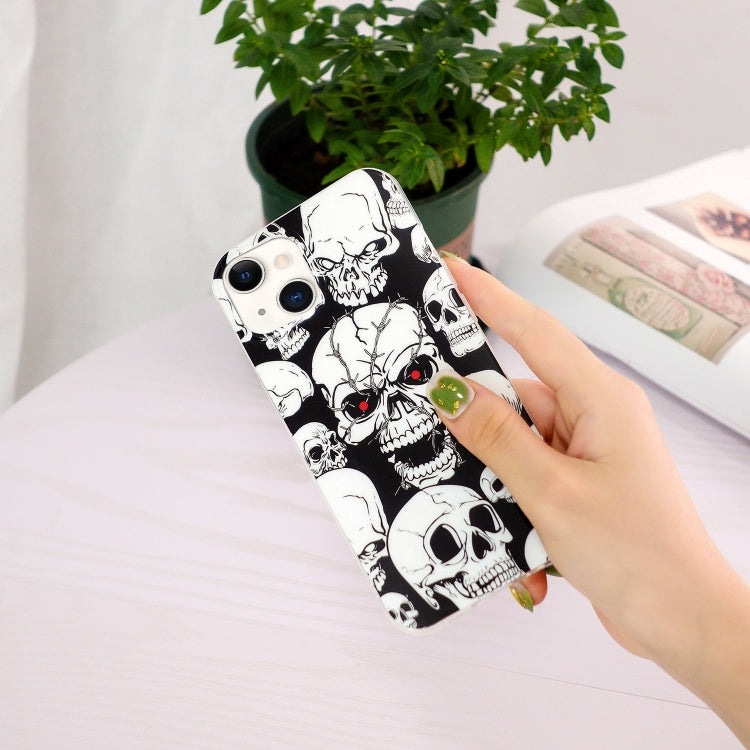 For iPhone 13 mini Luminous TPU Soft Protective Case (Skull) - iPhone 13 mini Cases by buy2fix | Online Shopping UK | buy2fix