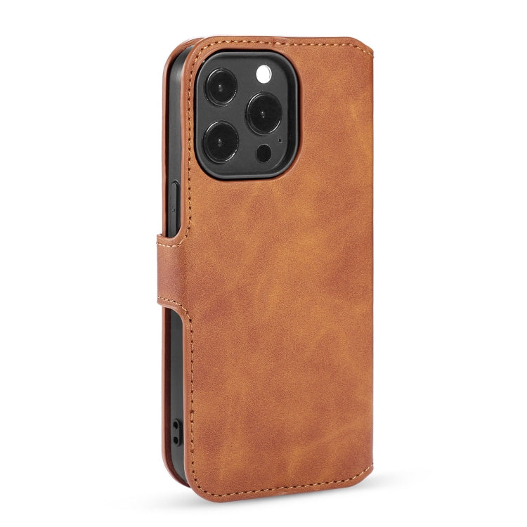 For iPhone 13 Pro Max DG.MING Retro Oil Side Horizontal Flip Leather Case with Holder & Card Slots & Wallet (Brown) - iPhone 13 Pro Max Cases by DG.MING | Online Shopping UK | buy2fix