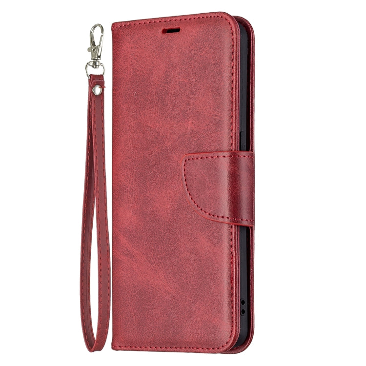 For OPPO Reno6 5G Retro Lambskin Texture Pure Color Horizontal Flip PU Leather Case with Holder & Card Slots & Wallet & Lanyard(Red) - OPPO Cases by buy2fix | Online Shopping UK | buy2fix