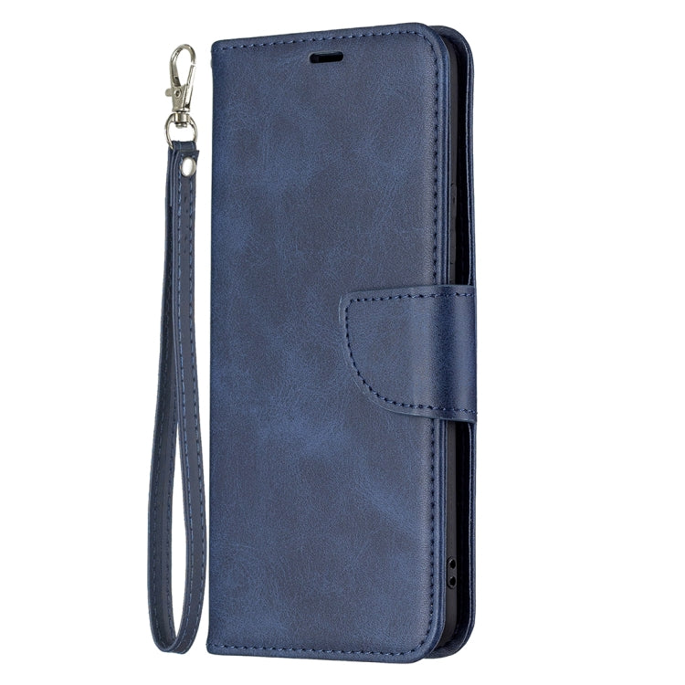 For OPPO Realme 8/Realme 8 Pro Retro Lambskin Texture Pure Color Horizontal Flip PU Leather Case with Holder & Card Slots & Wallet & Lanyard(Blue) - Realme Cases by buy2fix | Online Shopping UK | buy2fix