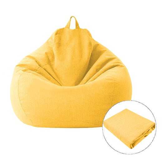 Lazy Sofa Bean Bag Chair Fabric Cover, Size:100 x 120cm(Yellow) - Sofa Covers & Chair Covers by buy2fix | Online Shopping UK | buy2fix