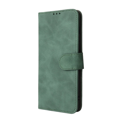 For OnePlus Nord 2 5G Solid Color Skin Feel Magnetic Buckle Horizontal Flip Calf Texture PU Leather Case with Holder & Card Slots & Wallet(Green) - OnePlus Cases by buy2fix | Online Shopping UK | buy2fix