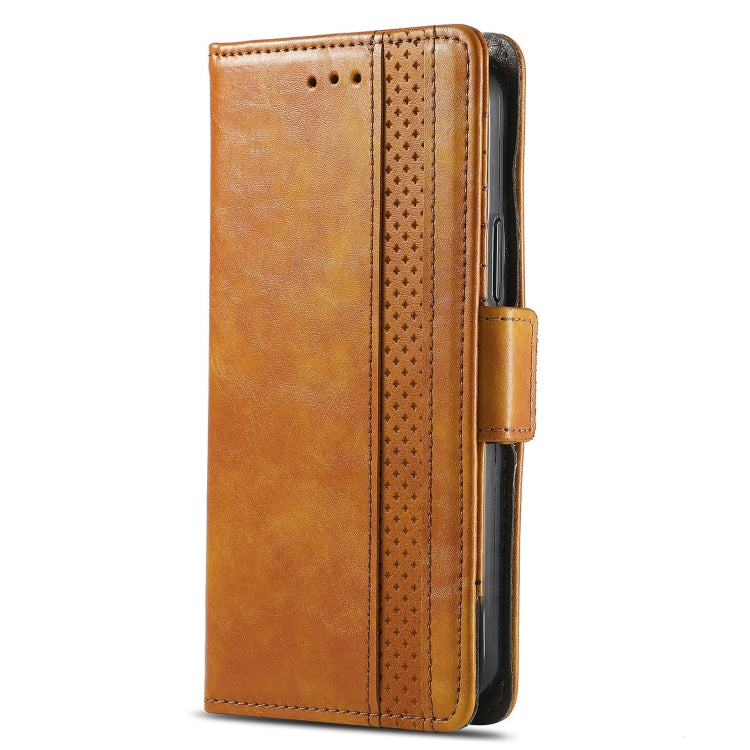 For Xiaomi Redmi Note 10 5G CaseNeo Business Splicing Dual Magnetic Buckle Horizontal Flip PU Leather Case with Holder & Card Slots & Wallet(Khaki) - Xiaomi Cases by buy2fix | Online Shopping UK | buy2fix