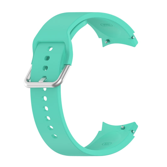 For Samung Galaxy Watch4 40mm / 44mm Silicone Silver Round Buckle Watch Band(Mint Green) - Watch Bands by buy2fix | Online Shopping UK | buy2fix