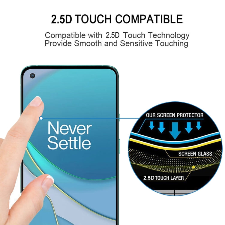 For OnePlus 8T / 8T+ 5G Full Glue Full Cover Screen Protector Tempered Glass Film - Motorola Tempered Glass by buy2fix | Online Shopping UK | buy2fix