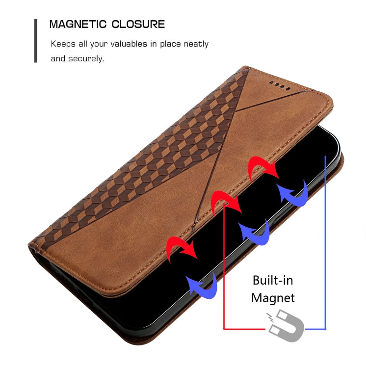 For iPhone 11 Pro Max Diamond Pattern Splicing Skin Feel Magnetic Horizontal Flip Leather Case with Card Slots & Holder & Wallet (Brown) - iPhone 11 Pro Max Cases by buy2fix | Online Shopping UK | buy2fix