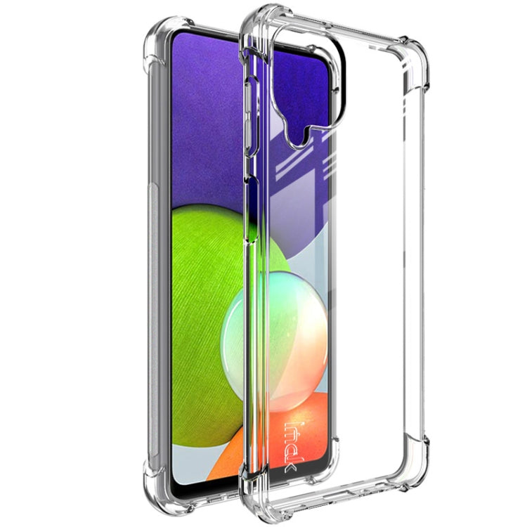 For Samsung Galaxy A22 4G IMAK All Coverage Shockproof Airbag TPU Case with Screen Protector(Transparent) - Galaxy Phone Cases by imak | Online Shopping UK | buy2fix