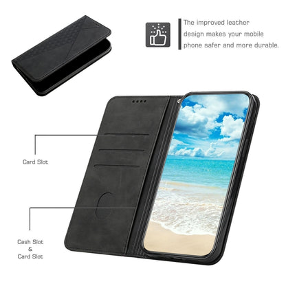 For Xiaomi Redmi Note 10 4G Diamond Pattern Splicing Skin Feel Magnetic Horizontal Flip Leather Case with Card Slots & Holder & Wallet(Black) - Xiaomi Cases by buy2fix | Online Shopping UK | buy2fix