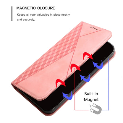 For Motorola Moto G30 / G10 Diamond Pattern Splicing Skin Feel Magnetic Horizontal Flip Leather Case with Card Slots & Holder & Wallet(Rose Gold) - Motorola Cases by buy2fix | Online Shopping UK | buy2fix